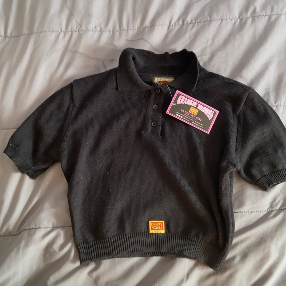 FB County Charlie Brown Cropped Short Sleeve 1XL Black